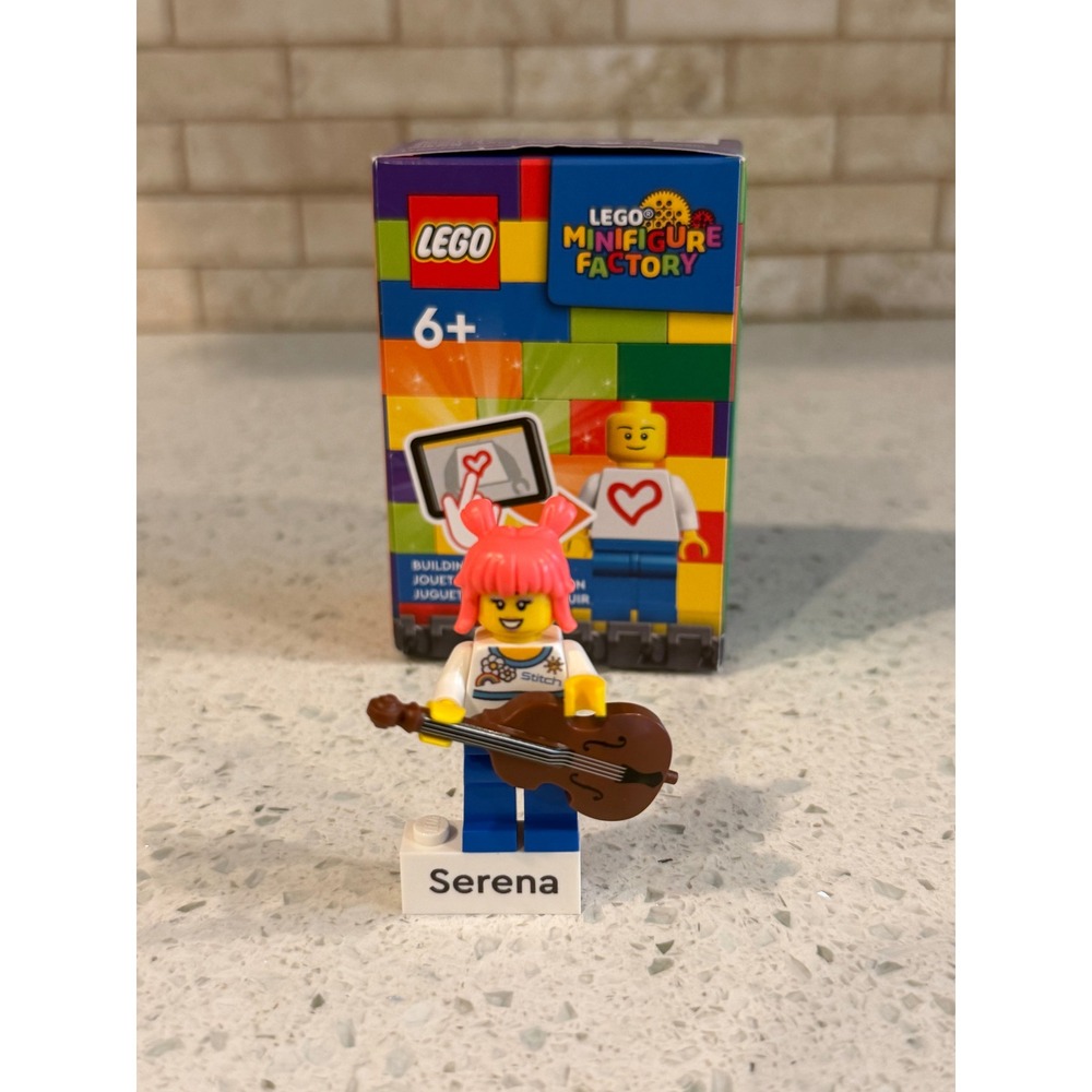LEGO Minifigure Factory Custom Serena Violin Cello Figure Box